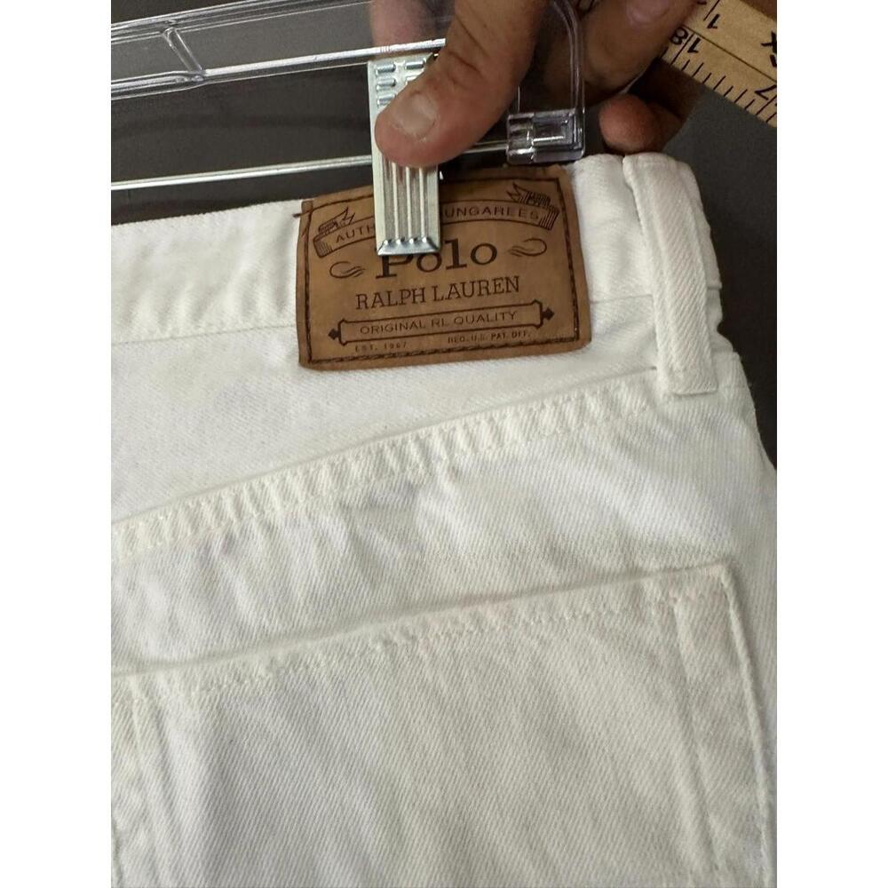 Polo Ralph Lauren Crosby Shorts – White Denim, Size 28, Frayed Hem, Authentic RL - Picture 6 of 9